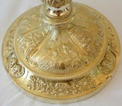 Antique solid silver gilt French Baroque Chalice